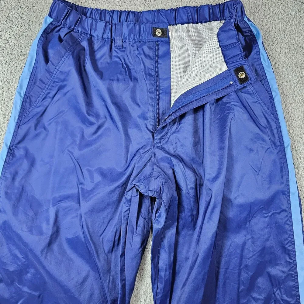 Vintage Nike Track Pants Mens XXL Blue Cargo Baggy Wide Leg 90s Y2K Ankle Zip